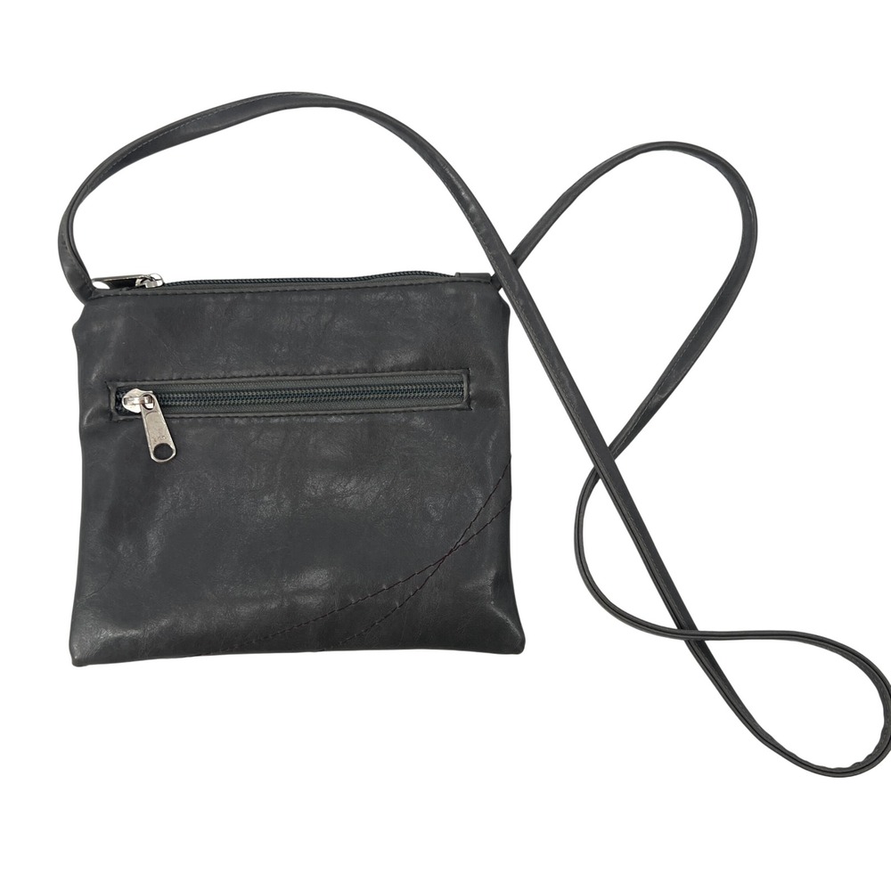 Crystalyn Kae Cha Cha Crossbody Bag Gray Vegan Made‎ in USA Minimalist Neutral